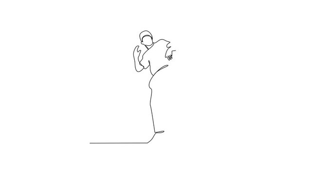 Animated self drawing of a breakdancing people video design illustration. Breakdancing Activity of four main elements : Toprock, Downrock, Power moves and Freezes. Breakdancing for your design asset.