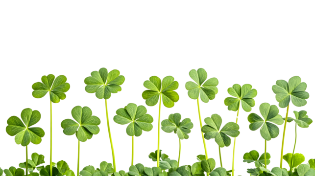 Vibrant Clover Field with Lush Green Foliage and Shamrock Patterns - Powered by Adobe
