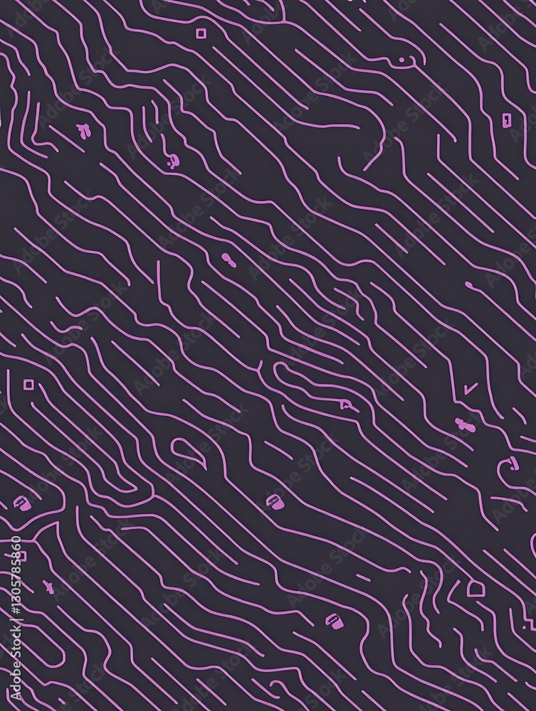 Aufkleber linear purple circuit board layout pattern with black background texture