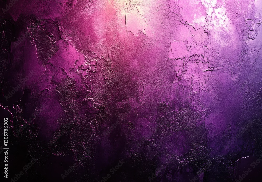 Poster abstract textured background in vibrant shades of purple with hints of black and light creating an a