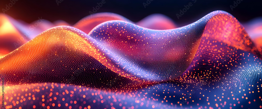 Poster abstract colorful digital wave pattern design