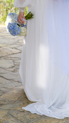 bride with bouquet
