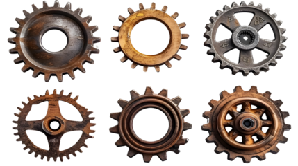 Vintage Gears and Cogwheels Mechanical Industrial Background