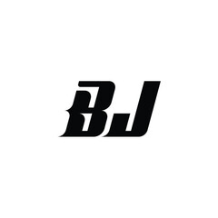 BJ monogram logo design letter text name symbol monochrome logotype alphabet character simple logo