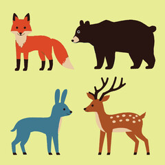 Cute forest animal vector