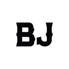 BJ monogram logo design letter text name symbol monochrome logotype alphabet character simple logo