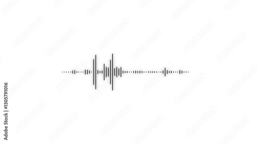 Aufkleber audio waveform with frequency animated lines. abstract sound wave background. sound wave animation i