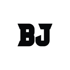 BJ monogram logo design letter text name symbol monochrome logotype alphabet character simple logo