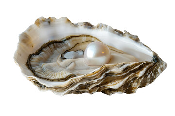Elegant Pearl within Captivating Oyster Shell in Underwater Scene
