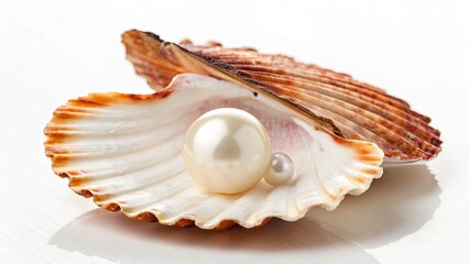 Night Pearl Shell Photography: Dark Ocean, Glowing Pearl, Seashell,  Moonlight Reflections, Coastal Scene, Night Seascape,  Ocean Night,  Dark Blue,  Black Background