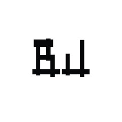 Naklejka premium BJ monogram logo design letter text name symbol monochrome logotype alphabet character simple logo