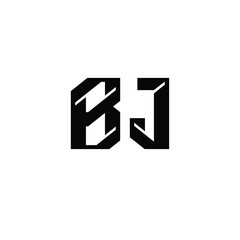 BJ monogram logo design letter text name symbol monochrome logotype alphabet character simple logo