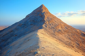 Dramatic Pyramid Mountain Top In Desert Landscape