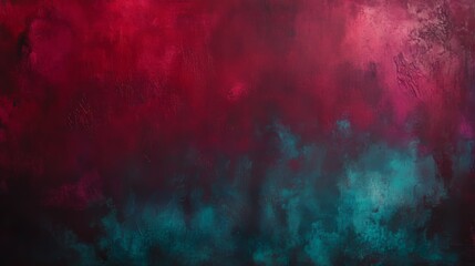Obraz premium Rich burgundy and cyan blend, moody and bold with smooth transitions and fluid texture