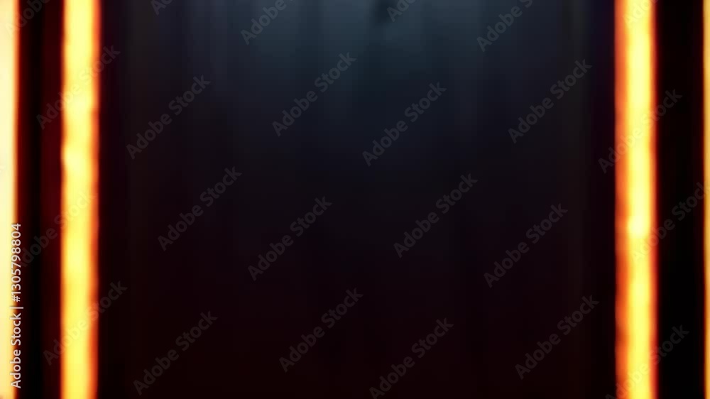Poster futuristic portal with glowing orange frame and dark textured background for science fiction concept