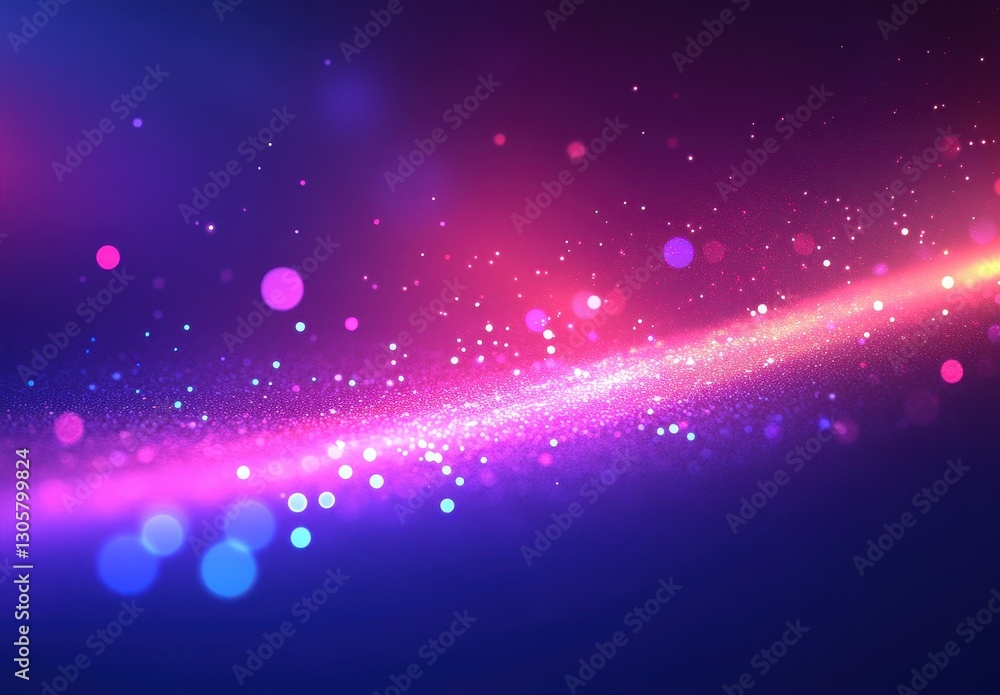Poster bright and colorful abstract background with soft bokeh lights, dazzling effects, glitter, and light