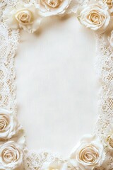 Decorative flowers rose poster invitation cardtemplate