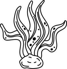 Doodle Seaweed Plant