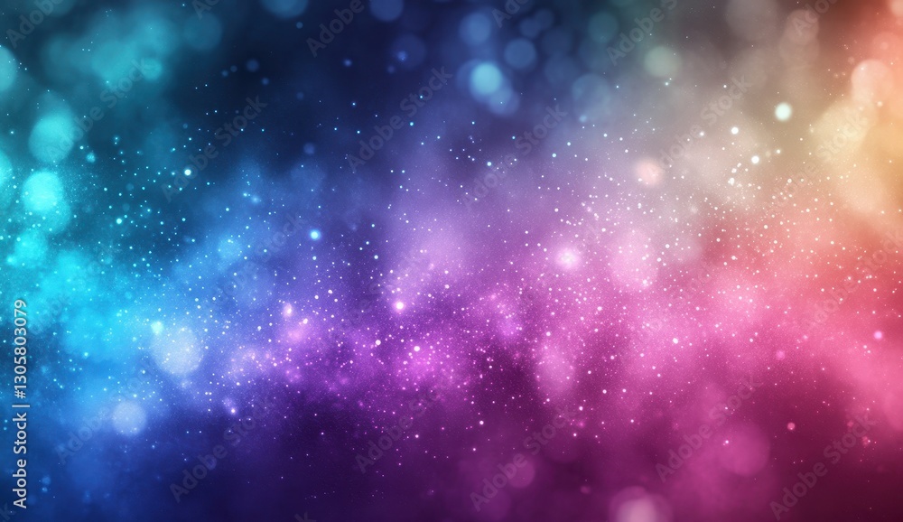 Poster colorful abstract background with bokeh lights and sparkles for creative and artistic design project