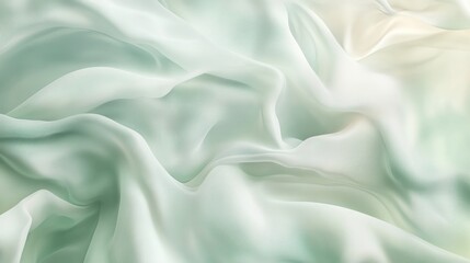 Obraz premium Soft pale mint and ivory clouds, delicate and light with subtle flowing transitions