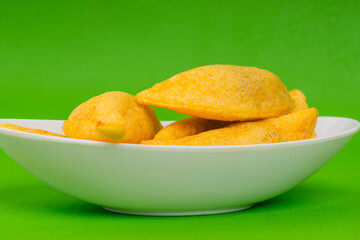 Delicious traditional Colombian empanadas with spicy sauce