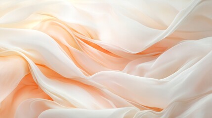 Obraz premium Soft pale peach and ivory clouds, delicate and light with smooth flowing transitions