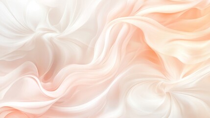 Obraz premium Soft pale peach and ivory swirls, delicate and airy with flowing seamless patterns