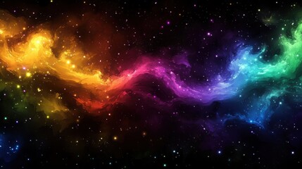 Fototapeta premium Colorful cosmic nebulae and shining celestial bodies in space are beautiful