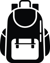 silhouette vector bag isolated on white background, vector illustration 