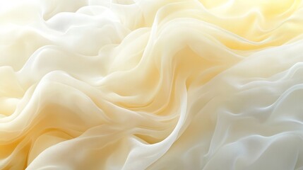 Fototapeta premium Soft pale yellow and ivory clouds, delicate and airy with subtle flowing transitions