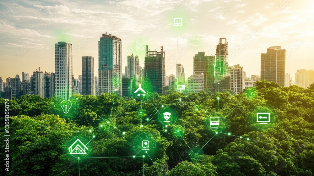 Poster energy efficiency progress tracking with a net-zero carbon roadmap and decarbonization strategies.