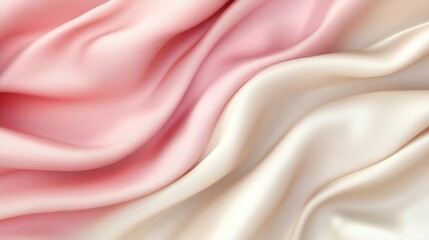 Obraz premium Soft pastel gradient blending pink and beige with smooth fluid texture