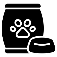 Pet Food Solid Icon