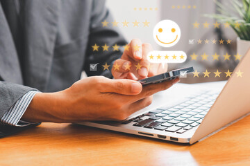 poll Customer satisfaction, customers use smartphones Give a five star satisfaction rating,...