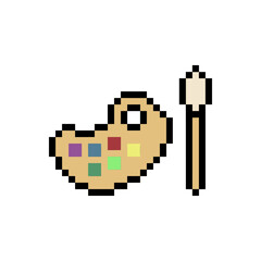 palette and brush for painting