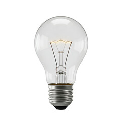 Incandescent Light Bulb Isolated on Transparent Background