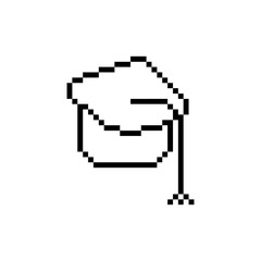 Fototapeta premium graduation cap design pixel art