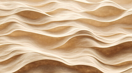 Obraz premium Wooden abstract waves in beige tones, natural design perfect for interior decor or elegant backdrop. generative ai. Tranquil - Lake. Illustration