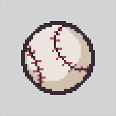 Pixel art illustration Baseball. Pixelated Baseball Ball. White Baseball Ball  Icon pixelated for the pixel art game and icon for website and video game. old school retro.