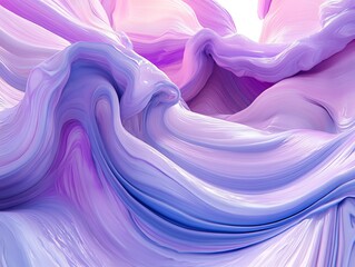 Obraz premium Fluid Abstract Waves in Pastel Palette, Smooth Texture and Curved Swirls