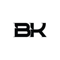 BK monogram logo design letter text name symbol monochrome logotype alphabet character simple logo