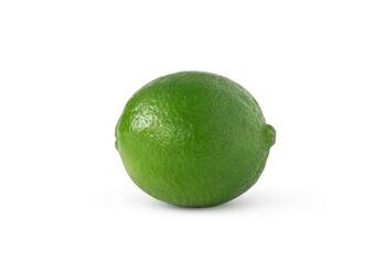 Whole fresh lime fruit isolated