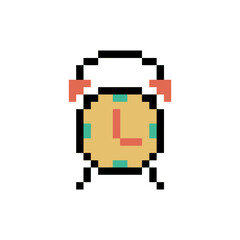 alarm clock timer pixel art