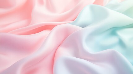 Obraz premium Soft pastel pink and pale mint gradient, light and airy with smooth transitions