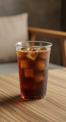 Refreshing Glass of Iced Cola