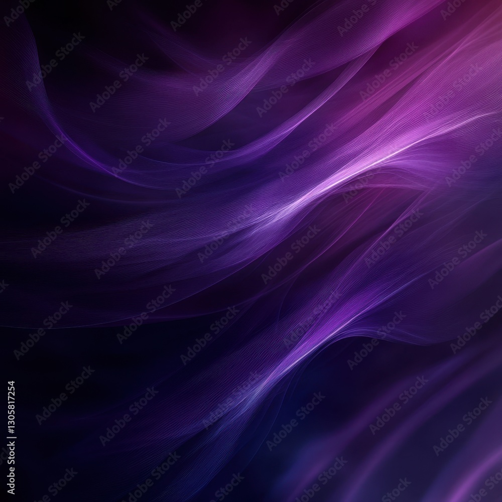 Poster elegant abstract background with flowing waves of purple and blue light illustrating movement and se
