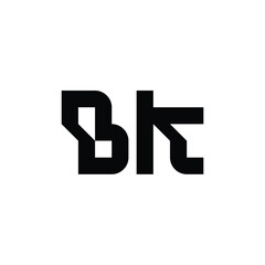 BK monogram logo design letter text name symbol monochrome logotype alphabet character simple logo
