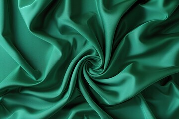 Obraz premium Lush Jade Fabric Background with Abstract Curves for Event Presentation