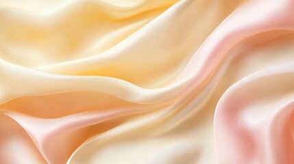 Obraz premium Soft pastel yellow and light pink gradient, delicate and light with smooth flowing patterns