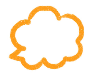 シンプルな雲の形の吹き出し素材
